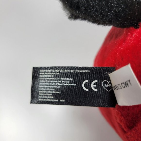 Angry Birds RED BIRD 7” Plush Stuffed Toy No Sound 2010 Commonwealth - Picture 8 of 8